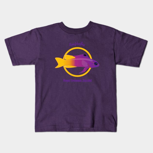 Royal Gramma Basslet Kids T-Shirt by Reefhorse